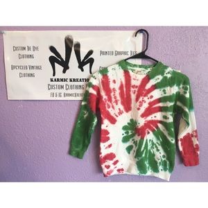 Youth Tie Dye Christmas Sweatshirt